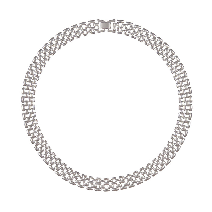 1980s Vintage Watchband Collar Necklace