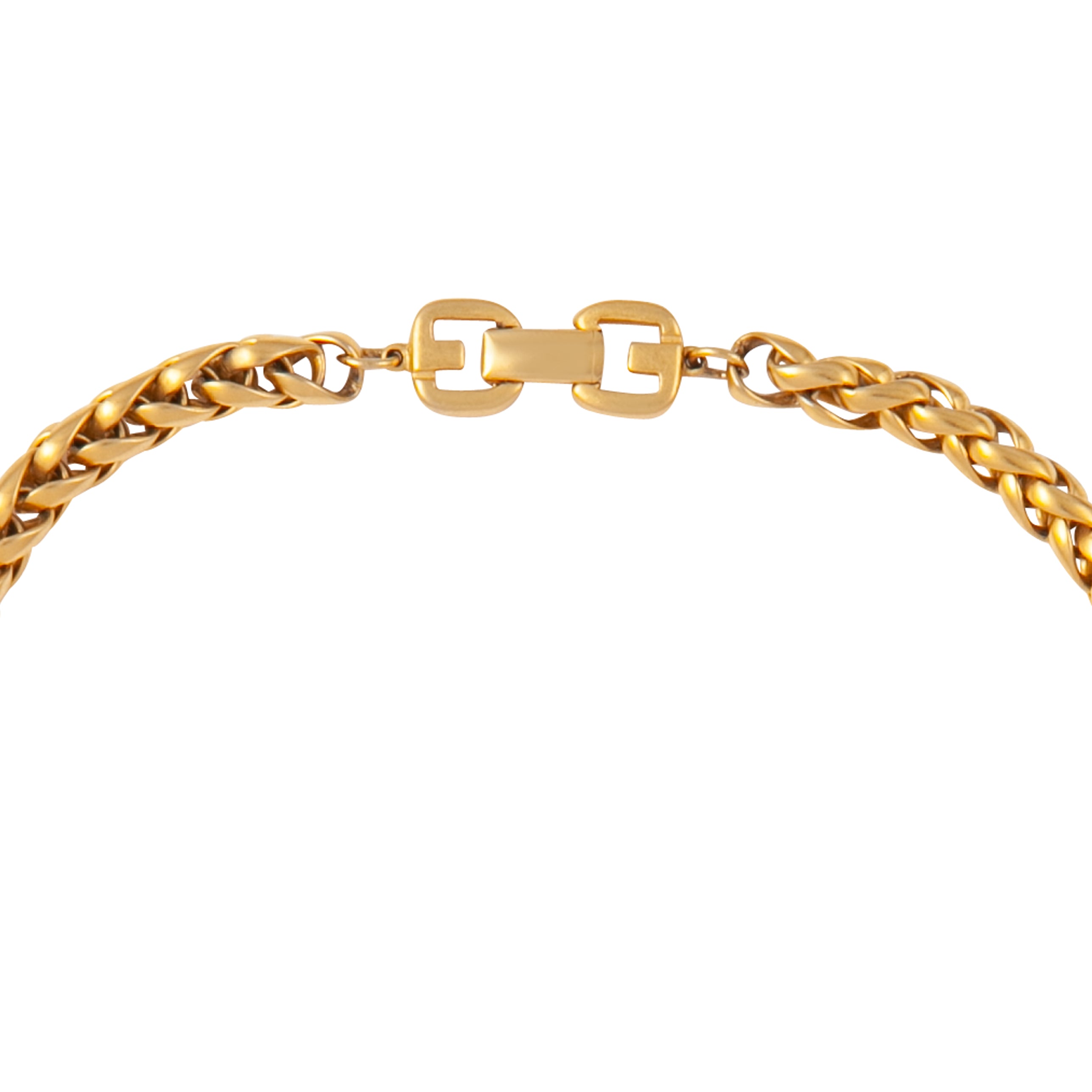 1990s Vintage Givenchy Wheat Chain Necklace