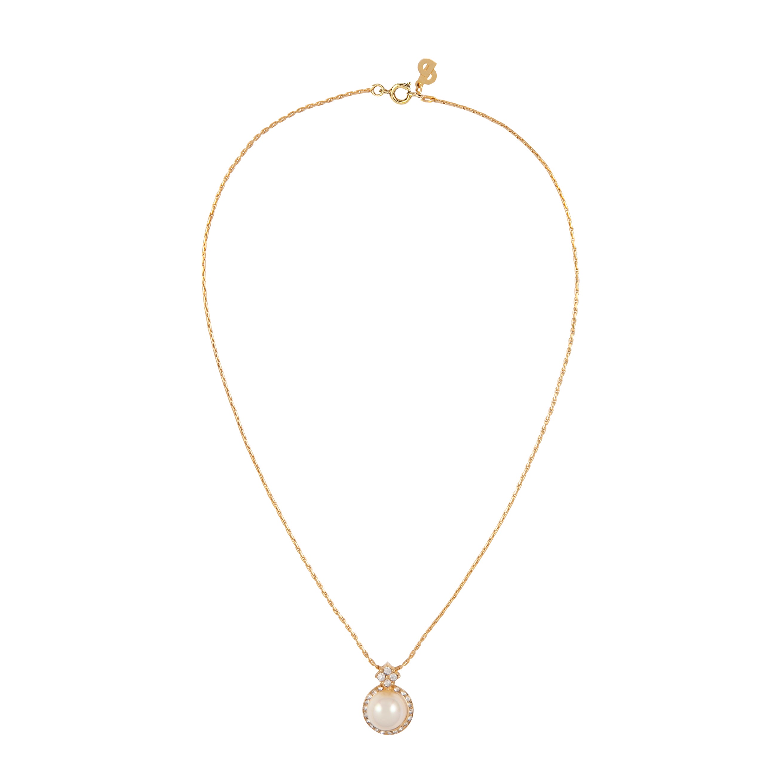 1980s Vintage Christian Dior Faux Pearl Necklace