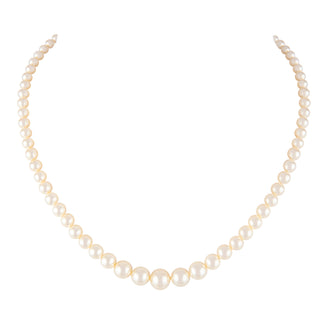 1970s Vintage Graduated Faux Pearl Necklace