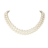 1970s Vintage Double Strand Faux Pearl Necklace