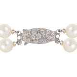 1970s Vintage Double Strand Faux Pearl Necklace