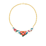 1980s Vintage Cloisonné Necklace