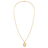 1990s Vintage Faux Pearl Pendant Necklace