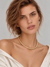 1990s Vintage Gold Plated Textured Flex Collar