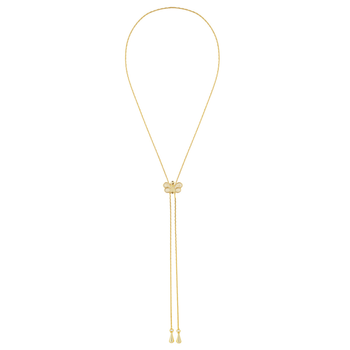 1980s Vintage Butterfly Lariat Necklace