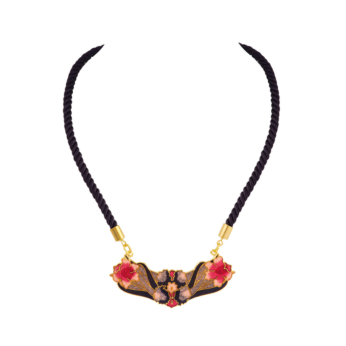 1980s Vintage Cloisonné Necklace
