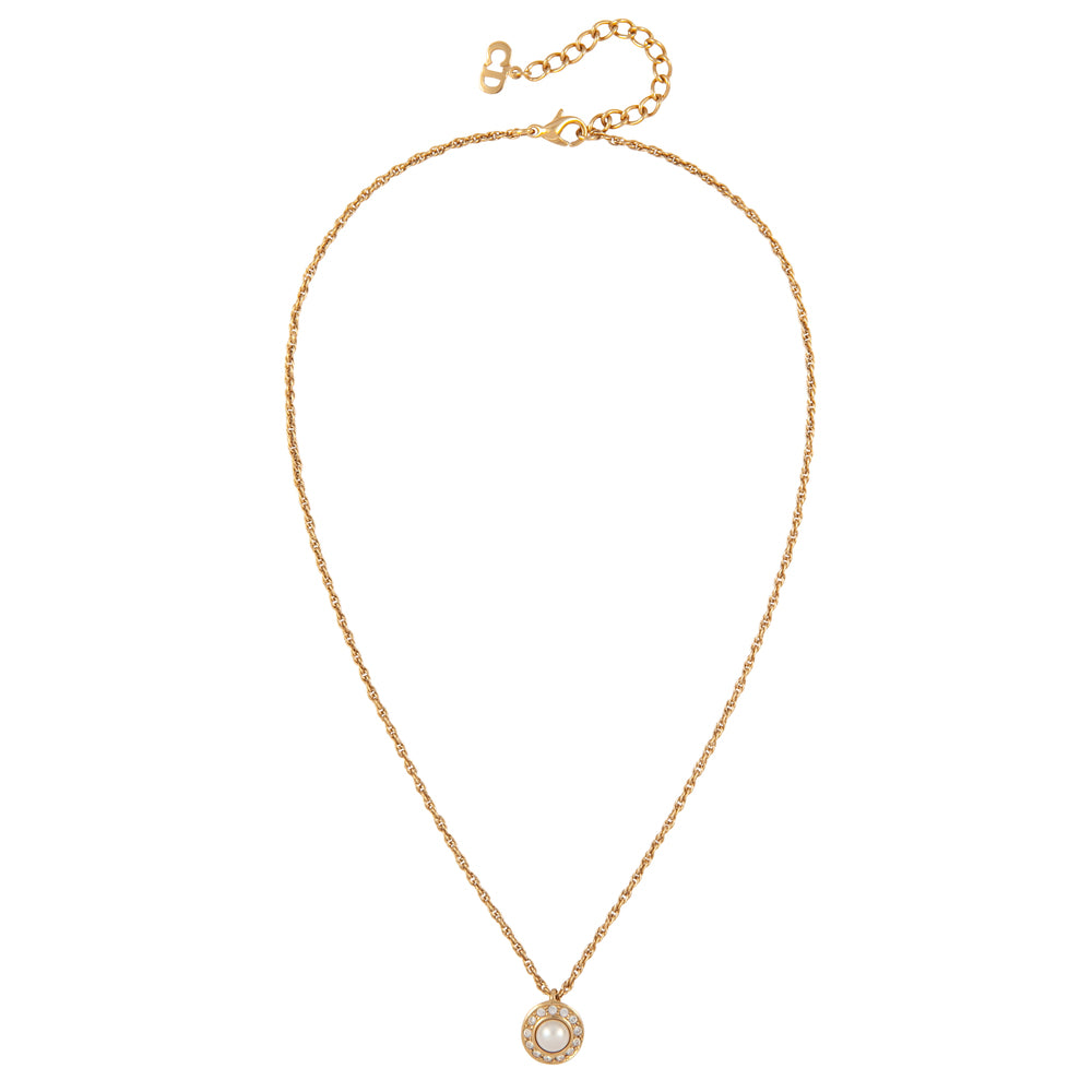 1980s Vintage Christian Dior Faux Pearl Necklace