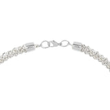 1980s Vintage Silver Plated Crystal Necklace