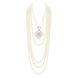 2016 Chanel Multi Strand Faux Pearl Necklace