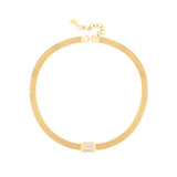 1980s Vintage Christian Dior Flat Weave Collar Necklace