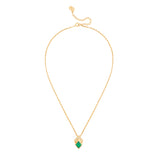 1980s Vintage Christian Dior Deco Revival Emerald Necklace