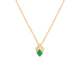 1980s Vintage Christian Dior Deco Revival Emerald Necklace