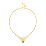 1980s Vintage Christian Dior Emerald Necklace