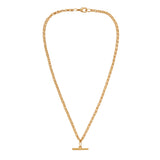 1990s Vintage Belcher Chain Necklace with T Bar