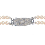 1950s Vintage Faux Pearl Double Strand Necklace