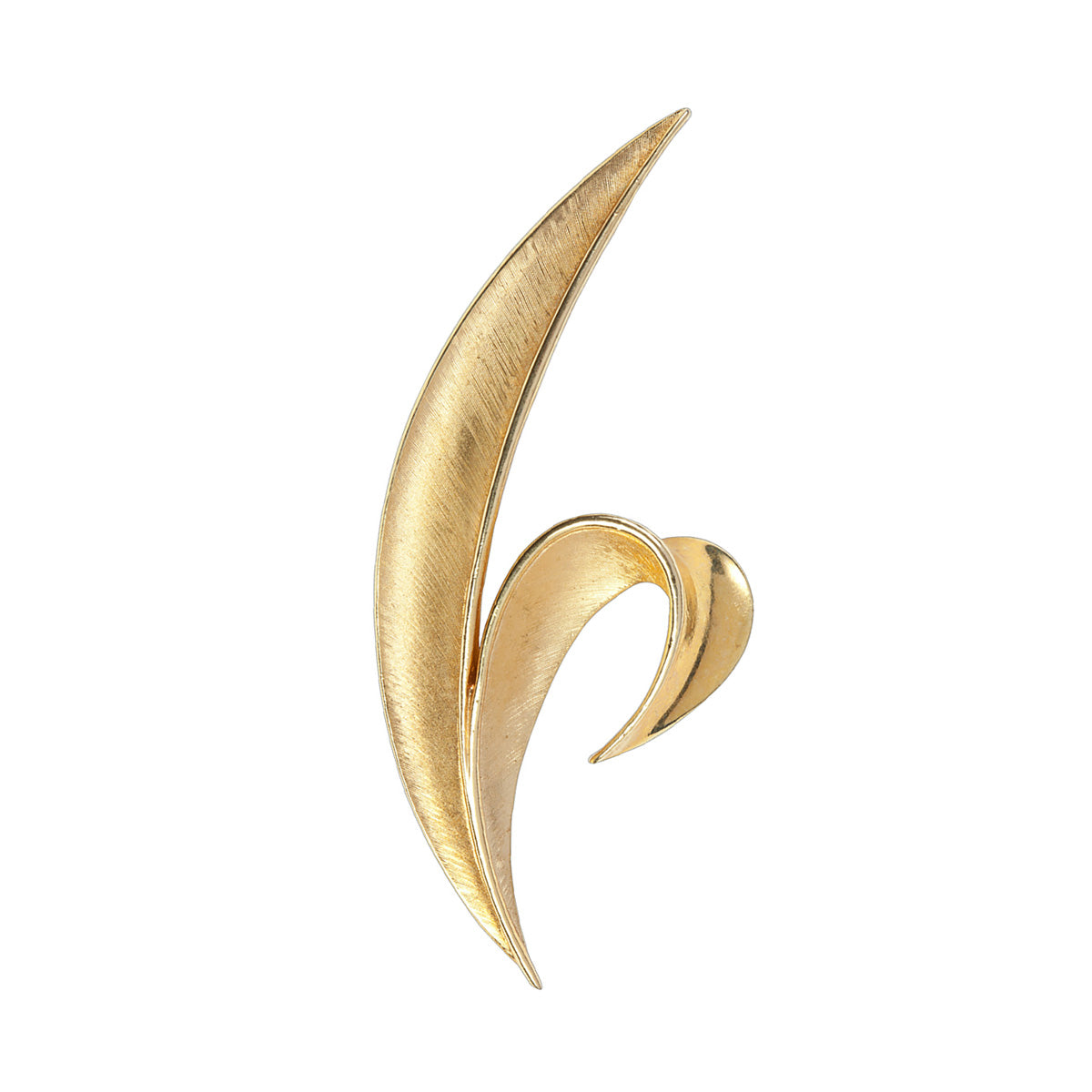 1960s Vintage Trifari Gold Leaf Brooch