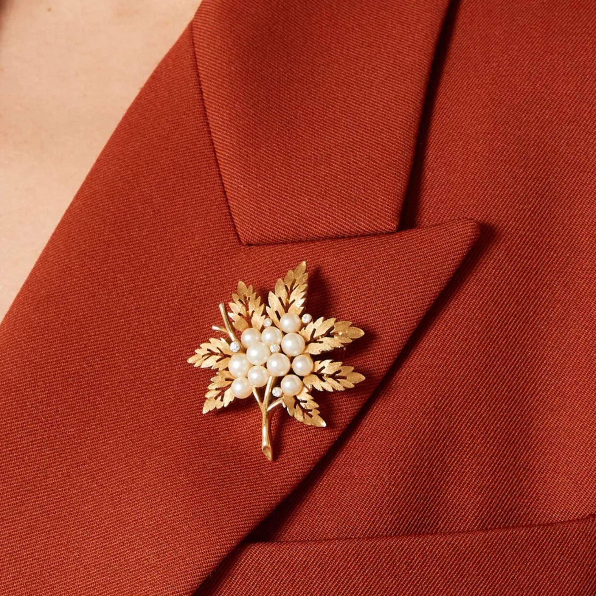 1960s Vintage Trifari Leaf Brooch