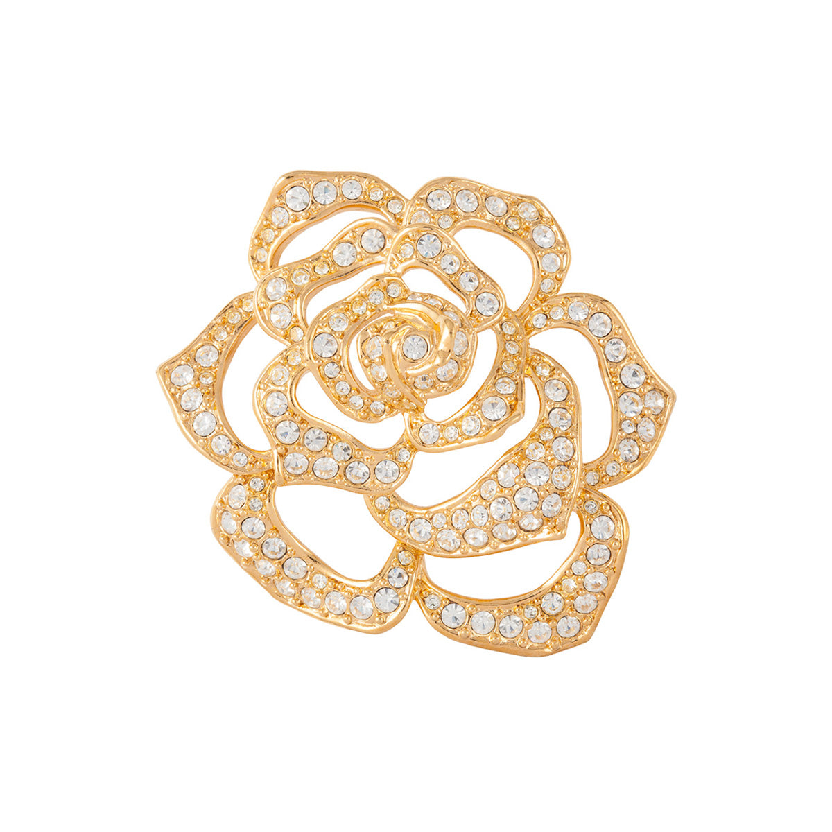 1990s Vintage Elizabeth Taylor Rose Brooch