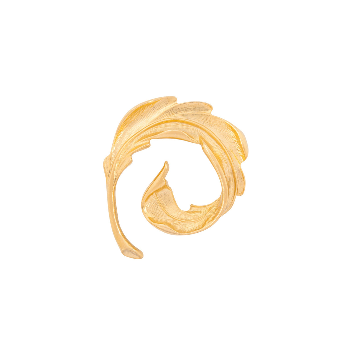 1980s Vintage Stylised Leaf Brooch