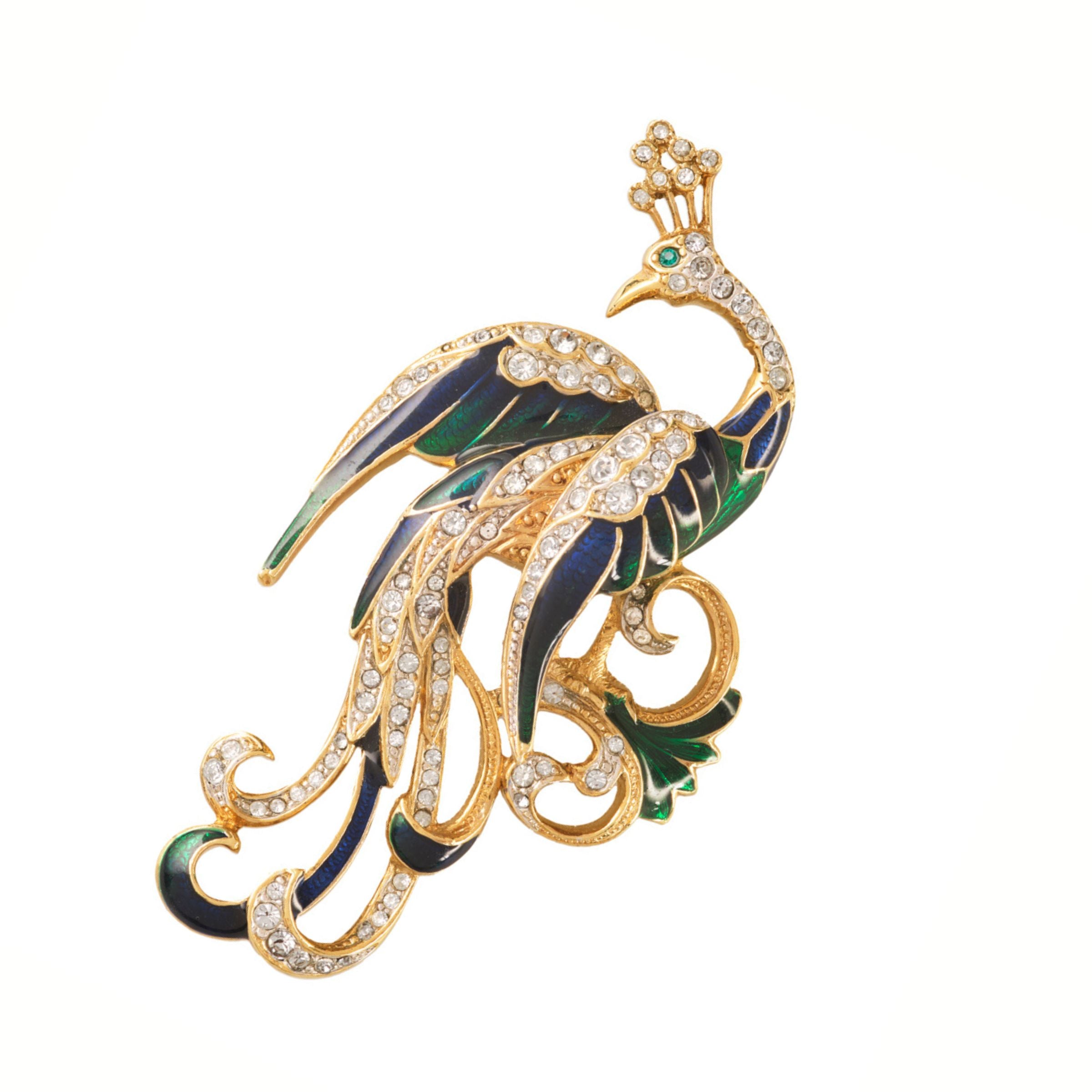 1980s Vintage Peacock Attwood & Sawyer Brooch