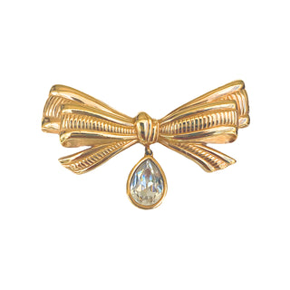 1980s Vintage Swarovski Bow Brooch