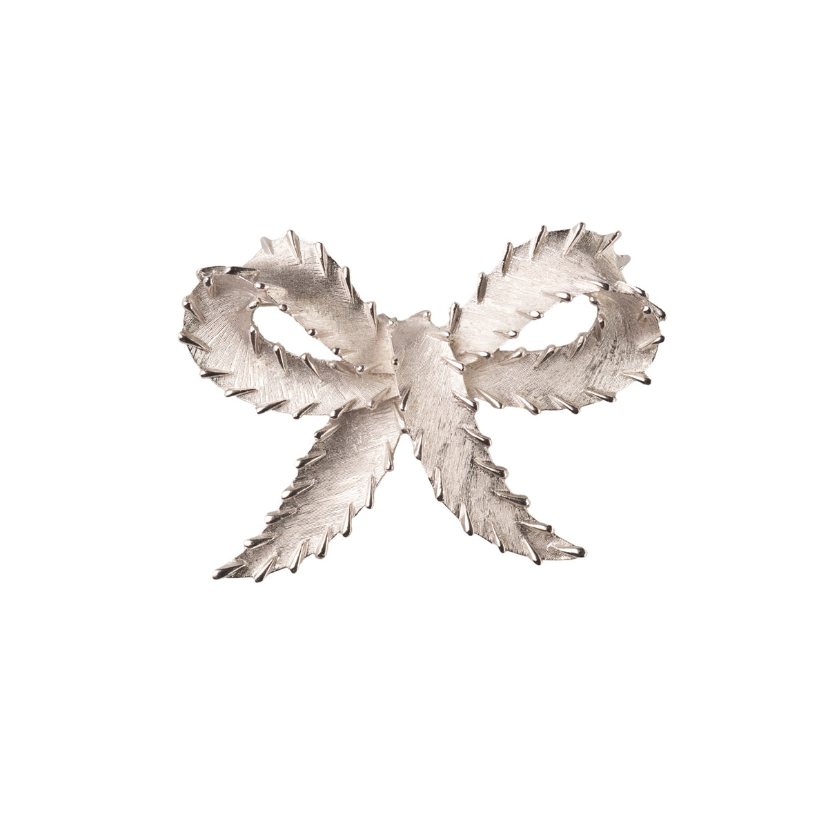 1960s Vintage Embossed Bow Brooch