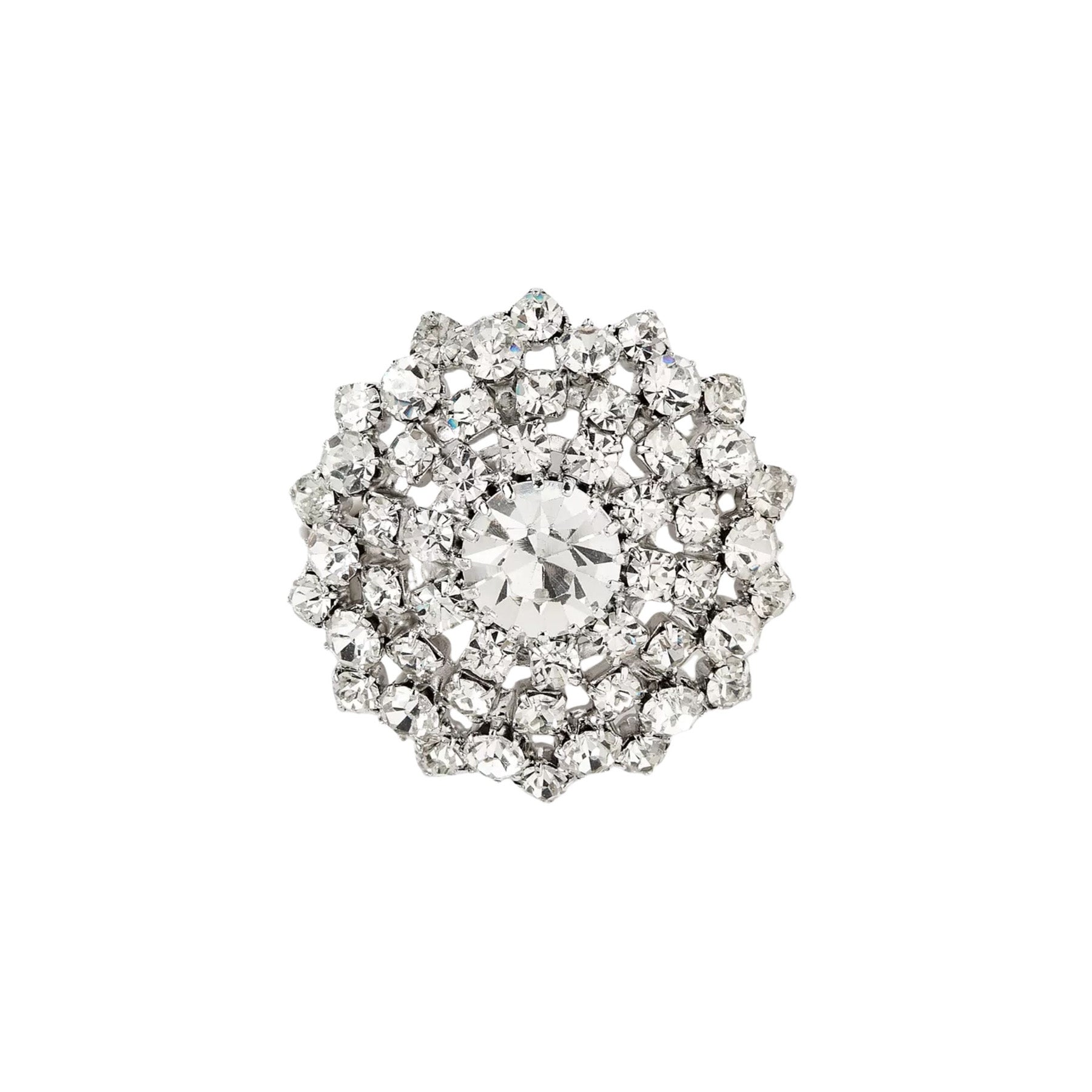 1970s Vintage Crystal Brooch
