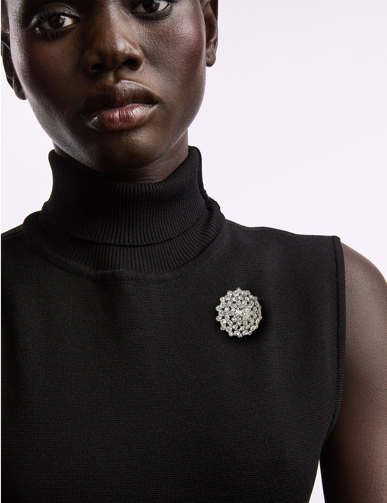 1970s Vintage Crystal Brooch