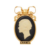 1980s Vintage Chanel Cameo Brooch