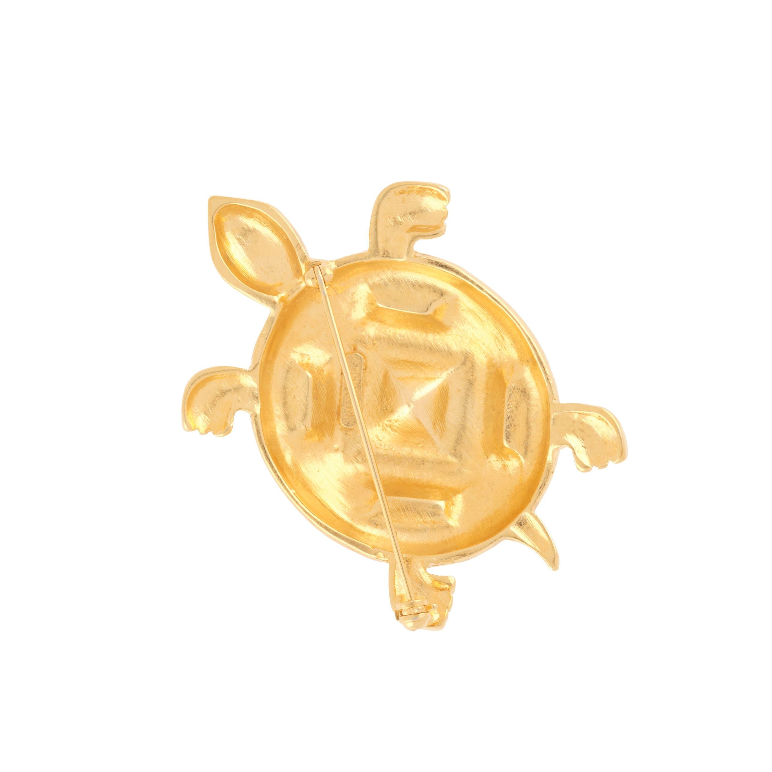 1990s Vintage Valentino Tortoise Brooch