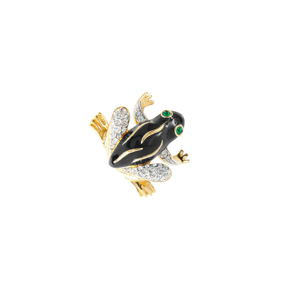 1980s Vintage Attwood & Sawyer Frog Brooch