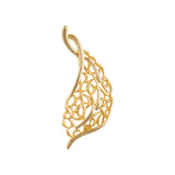 1990s Vintage Stylised Leaf Brooch