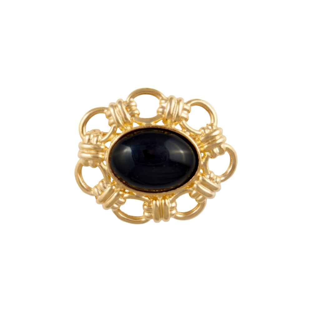 1980s Vintage Edwardian Revival Oval Brooch