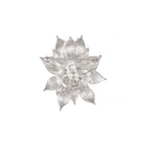 1980s Vintage Floral Faux Pearl Brooch