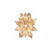 1980s Vintage Floral Faux Pearl Brooch