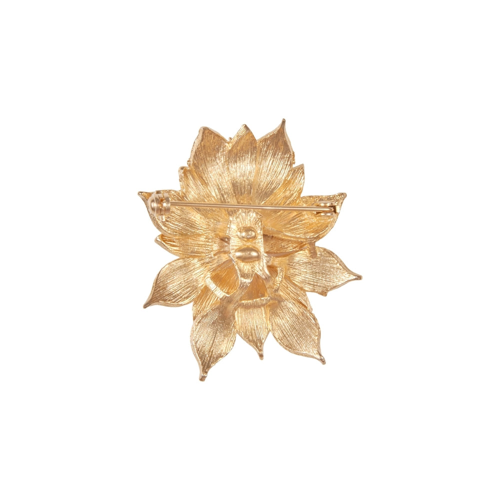 1980s Vintage Floral Faux Pearl Brooch