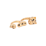 Double-Impact Panther Statement Ring