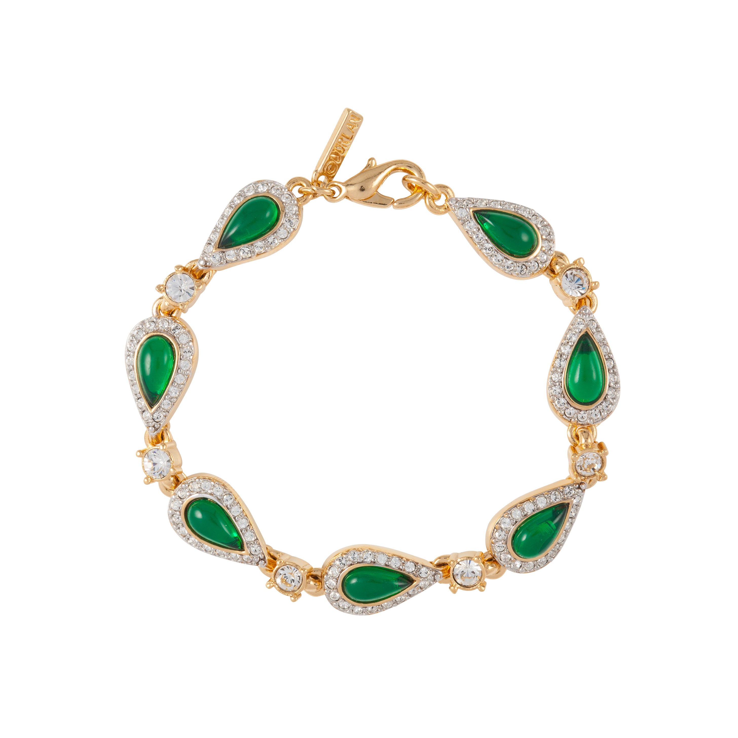 1980s Vintage D'Orlan Faux Emerald Set