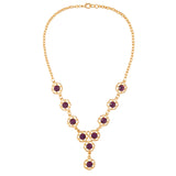 1980s Vintage Edwardian Amethyst Crystal Necklace