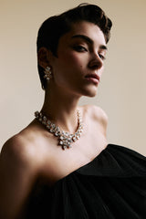 1980s Vintage Napier Crystal Earring and Necklace Set