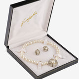 1990s Vintage Kenneth Jay Lane Earring and Necklace Matching Set