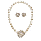 1990s Vintage Kenneth Jay Lane Earring and Necklace Matching Set