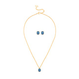 1980s Vintage Christian Dior Sapphire Earring and Necklace Set