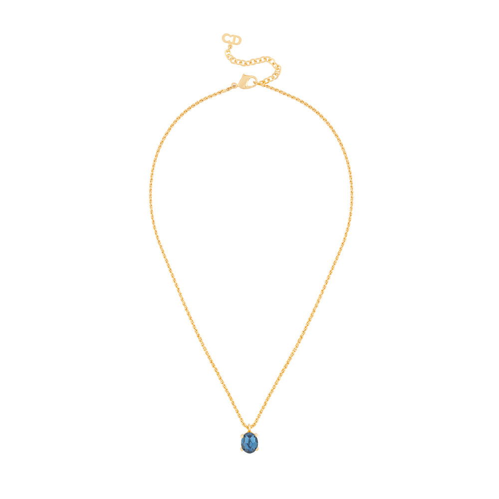 1980s Vintage Christian Dior Sapphire Earring and Necklace Set