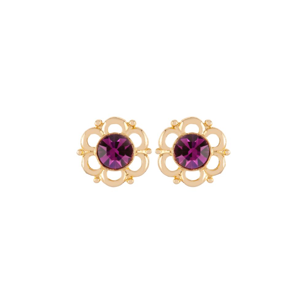 1990s Vintage Faux Amethyst Earrings