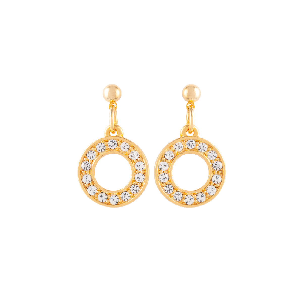 1990s Vintage Circular Drop Earrings