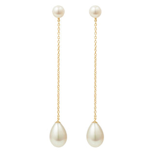 18ct Gold Vermeil Post Earrings with Freshwater Pearls