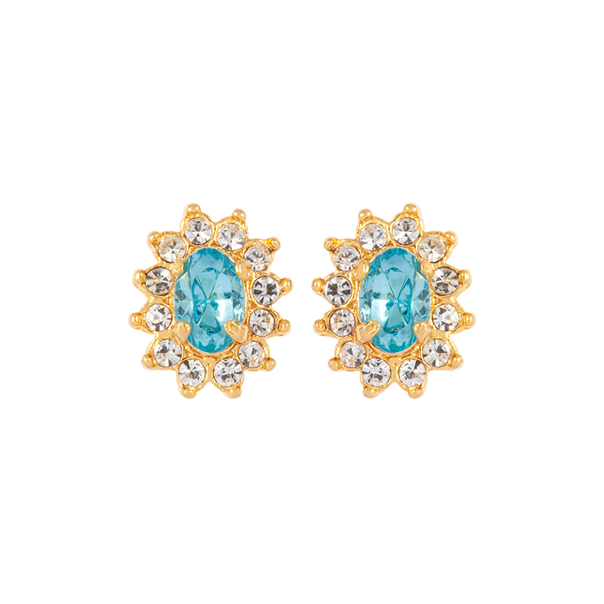 Vintage Faux Aquamarine Earrings