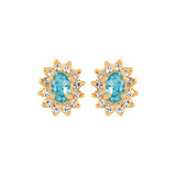 Vintage Faux Aquamarine Earrings